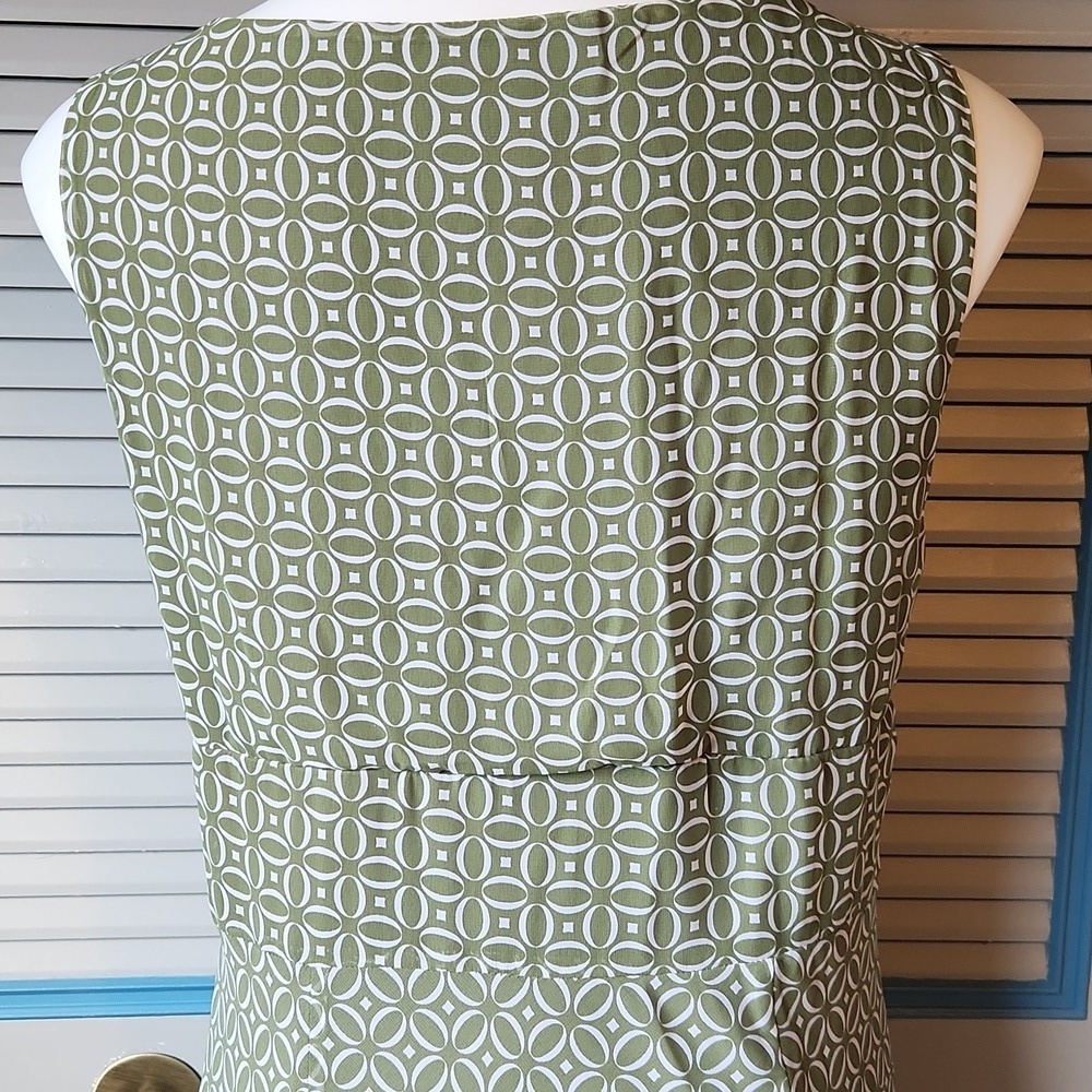 Connected Apparel Green Geometric Print Dress - Picture 11 of 13